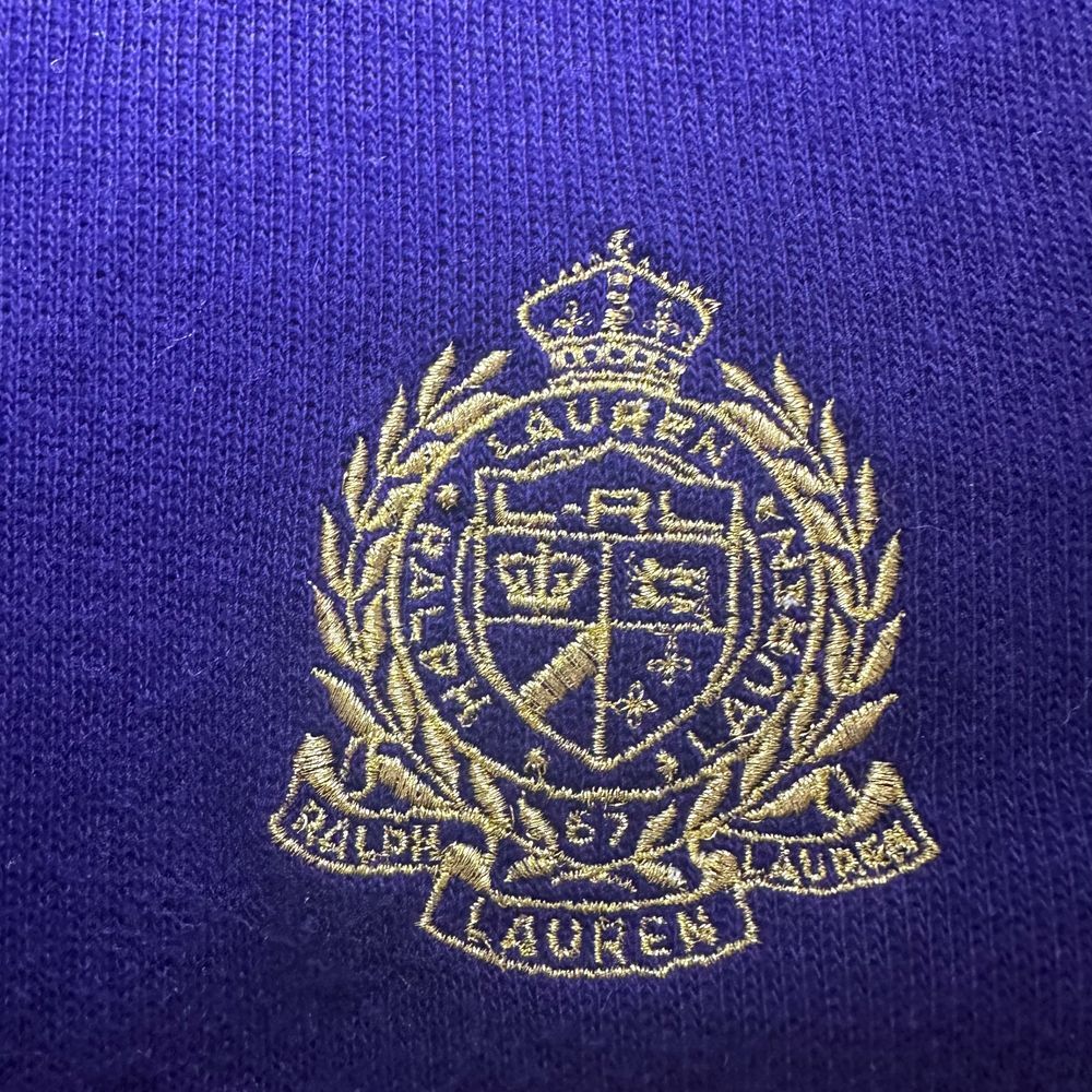 100% cotton vintage Ralph Lauren active purple zipper hooded sweater size small - Picture 3 of 4